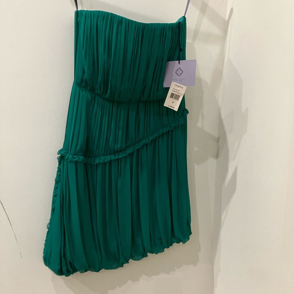 Green Pleated Dress